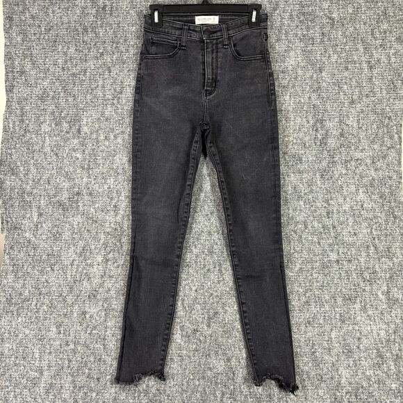Abercrombie & Fitch Denim - Abercrombie & Fitch Jeans Womens 2 Long Super Skinny Ankle High Rise Stretch Raw